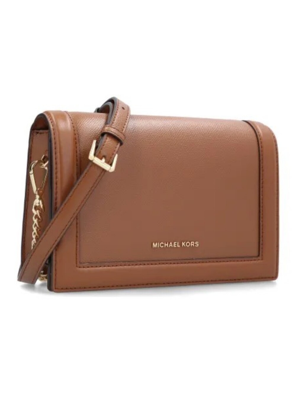 Michael Kors Jet Set Large Saffiano Leather Camel Crossbody Bag - Picture 6 of 16